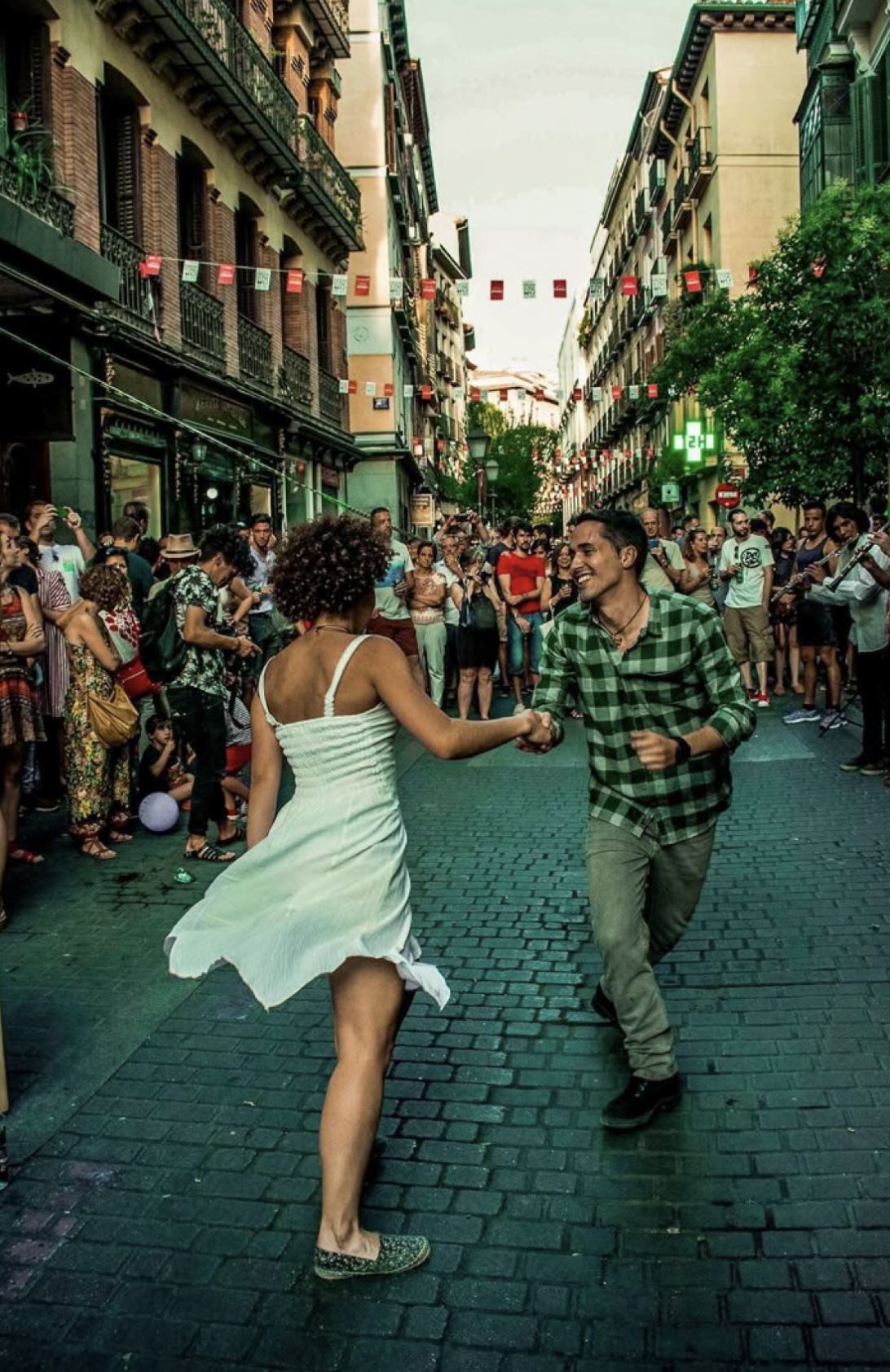 Dancers' footwork in motion